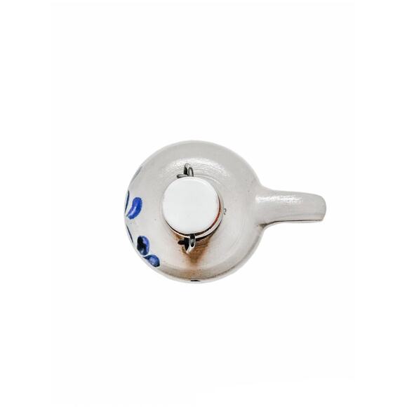 Antique Schilz Glazed Blue Stoneware Bottle with Stopper-Primitive - Picture 6 of 7